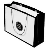 シンプルミニマルなビジネス促進カスタムロゴ ラージペーパーバッグ (裏面アングル)