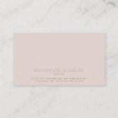 シンプルミニマルなピンクベージュ金ゴールド名刺 名刺 (裏面)