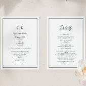 シンプルミニマルなモノグラムを一つ一つ結婚に 招待状