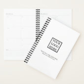 シンプルミニマルな白黒ビジネスロゴ プランナー手帳 (ディスプレー)