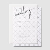 シンプルミニマルな白黒フォト結婚ズ ベラム紙招待状 (オフセット (招待状))