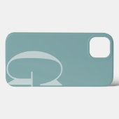 シンプルミニマルな色調イニシャルモノグラム Case-Mate iPhoneケース (裏面 (横))