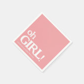 シンプルミニマルな赤ちゃんシャワーピンクああ女の子 スタンダードカクテルナプキン (角)