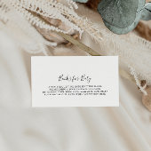 シンプルミニマルな赤ちゃんシャワーブックリクエスト エンクロージャーカード