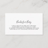 シンプルミニマルな赤ちゃんシャワーブックリクエスト エンクロージャーカード (正面)