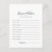 シンプルミニマルな赤ちゃんシャワー希望&ウィッシュカード ポストカード (正面)