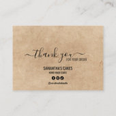 シンプルミニマルのお礼ケーキの指示気に 名刺 (裏面)