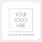 シンプルミニマルのロゴ名 スクエアシール (正面)