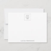 シンプルミニマルのロゴ名 ノートカード (正面)