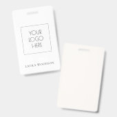 シンプルミニマルのロゴ名 バッジ (正面＆裏面)