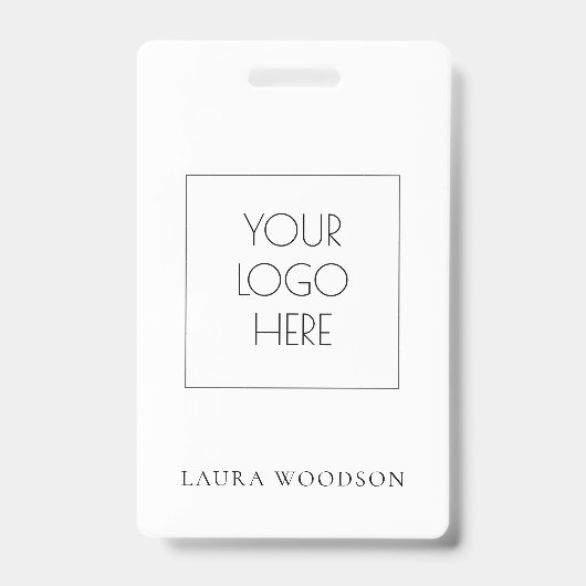 シンプルミニマルのロゴ名 バッジ (正面)