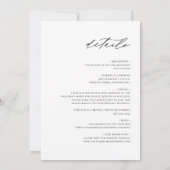 シンプルミニマルの書結婚道 招待状 (裏面)