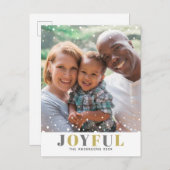 シンプルミニマルの楽しい写真の休日 ポストカード (正面/裏面)