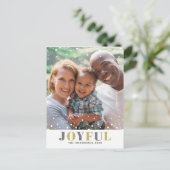 シンプルミニマルの楽しい写真の休日 ポストカード (スタンド正面)