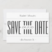 シンプルミニマルはっきりしたタイポグラフィスクリプト セーブザデート (正面)