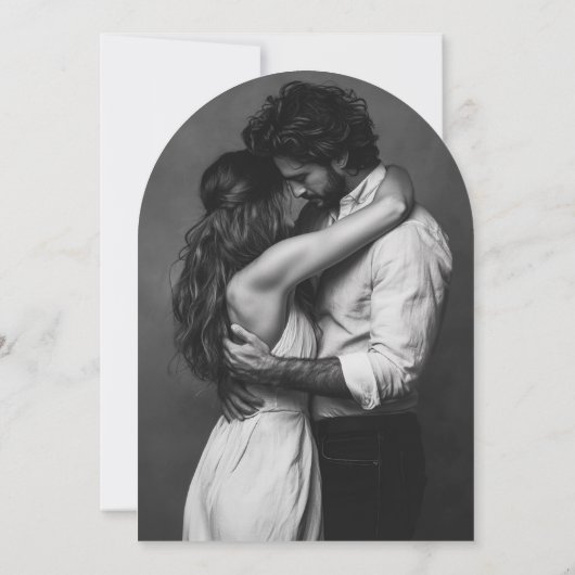 シンプルミニマルはファンシー何も愛結婚の 招待状 (裏面)