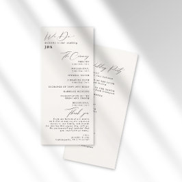 シンプルミニマルアイボリークリーム結婚式 プログラム