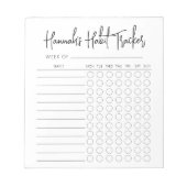 シンプルミニマルウィークリークッショントラッカー ノートパッド (正面)