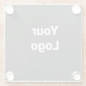 シンプルミニマルエレガントカスタムロゴはこちら会社概要 ガラスコースター (裏面)