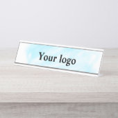 シンプルミニマルエレガントカスタムロゴはこちら会社概要 デスクネームプレート (正面)