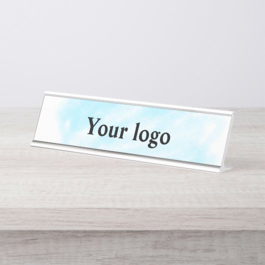 シンプルミニマルエレガントカスタムロゴはこちら会社概要 デスクネームプレート (正面)