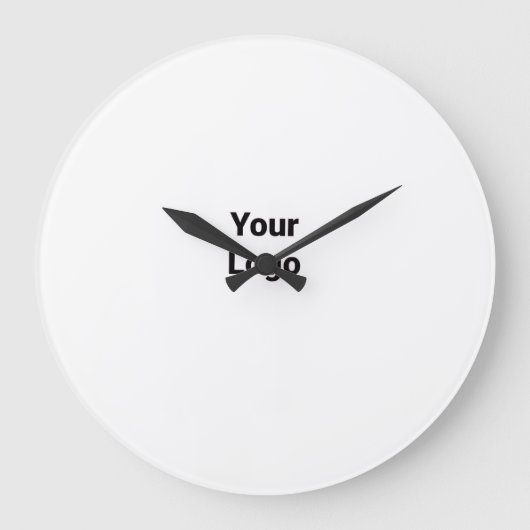 シンプルミニマルエレガントカスタムロゴはこちら会社概要 ラージ壁時計 (正面)