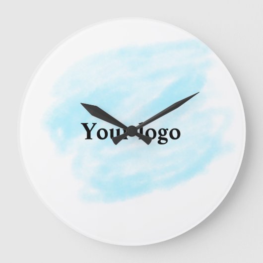 シンプルミニマルエレガントカスタムロゴはこちら会社概要 ラージ壁時計 (正面)