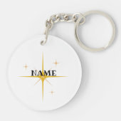 シンプルミニマルエレガントカスタムロゴはこちらcl キーホルダー (裏面)