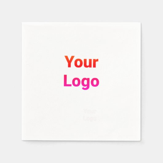 シンプルミニマルエレガントカスタムロゴはこちらcl スタンダードカクテルナプキン (正面)