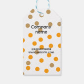 シンプルミニマルエレガントカスタムロゴ ギフトタグ (裏面)