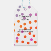 シンプルミニマルエレガントカスタムロゴ ギフトタグ (裏面)