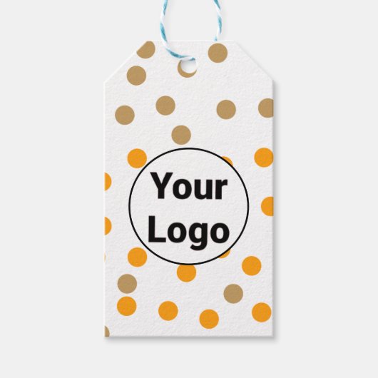 シンプルミニマルエレガントカスタムロゴ ギフトタグ (正面)