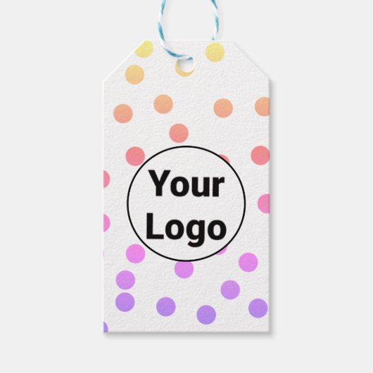 シンプルミニマルエレガントカスタムロゴ ギフトタグ (正面)