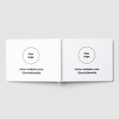 シンプルミニマルエレガントカスタムロゴ ゲストブック (全面)