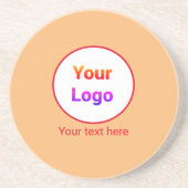 シンプルミニマルエレガントカスタムロゴ コースター (正面)