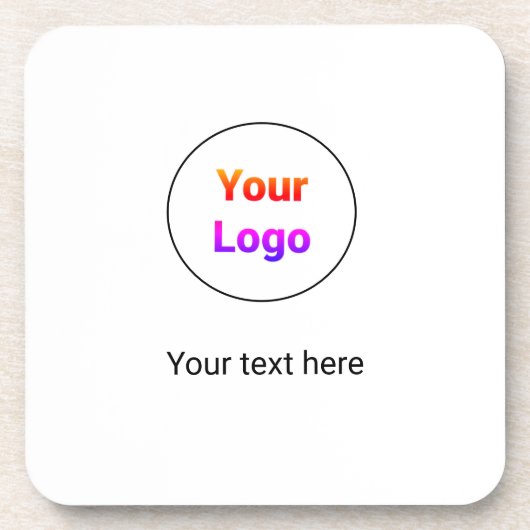 シンプルミニマルエレガントカスタムロゴ コースター (正面)