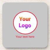 シンプルミニマルエレガントカスタムロゴ コースター (正面)