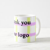 シンプルミニマルエレガントカスタムロゴ コーヒーマグカップ (正面右)