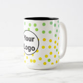 シンプルミニマルエレガントカスタムロゴ ツートーンマグカップ (正面右)