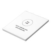 シンプルミニマルエレガントカスタムロゴ ノートパッド (回転)