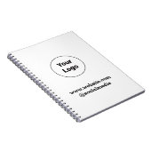 シンプルミニマルエレガントカスタムロゴ ノートブック (右側)