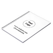 シンプルミニマルエレガントカスタムロゴ ノートブック (左側)