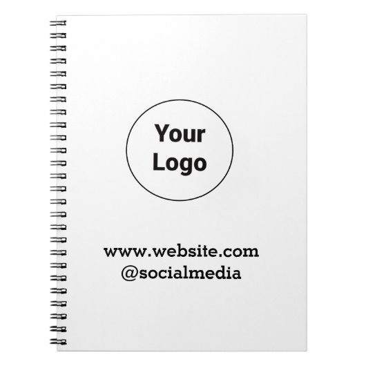 シンプルミニマルエレガントカスタムロゴ ノートブック (正面)