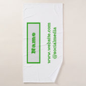 シンプルミニマルエレガントカスタムロゴ バスタオル (バスタオル)