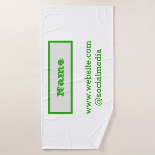 シンプルミニマルエレガントカスタムロゴ バスタオル (バスタオル)