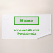 シンプルミニマルエレガントカスタムロゴ バスタオル (バスタオル)