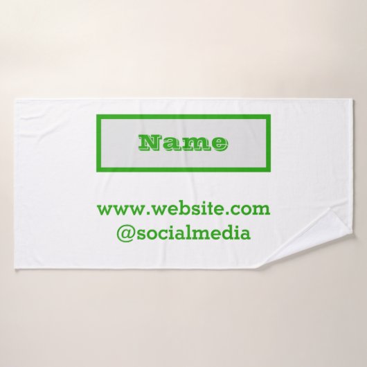 シンプルミニマルエレガントカスタムロゴ バスタオル (バスタオル)