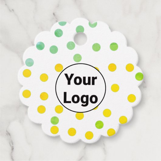 シンプルミニマルエレガントカスタムロゴ フェイバータグ (正面)