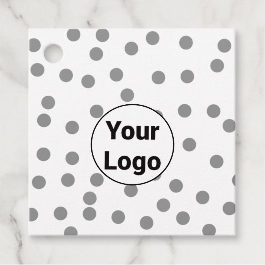 シンプルミニマルエレガントカスタムロゴ フェイバータグ (正面)