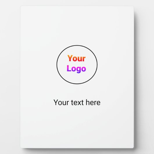 シンプルミニマルエレガントカスタムロゴ フォトプラーク (正面)